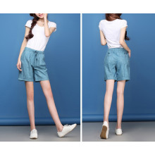 15PKPT04 2015 NEW lady fashionable summer 100% linen shorts